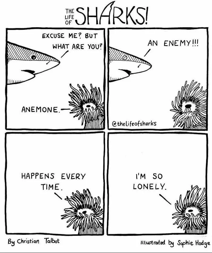 40 New Comics That Depict The Snarky Conversations Between Sharks And Other Aquatic Life