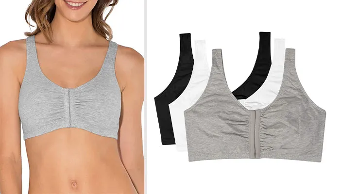 Fruit Of The Loom Women's Front Closure Cotton Bra: Offers Maximum Comfort And Natural Fit, Perfect For Daily Wear Or Light Workouts
