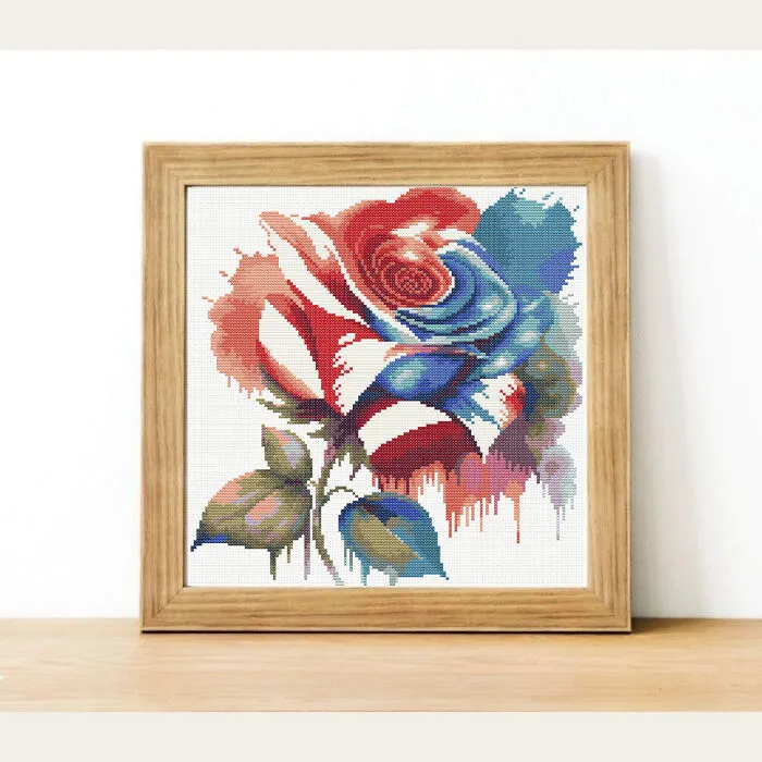 I Create Cross Stitch Patterns In A Watercolor Style