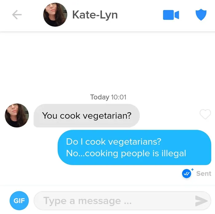 One Of My Profile Lines Is That I Can Cook. Cannibalism Is Not My Forte