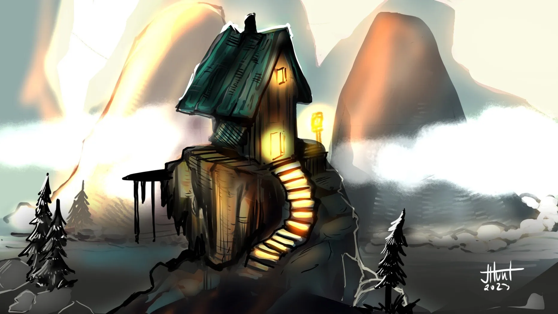 Scary Haunted House | Clip Studio Paint