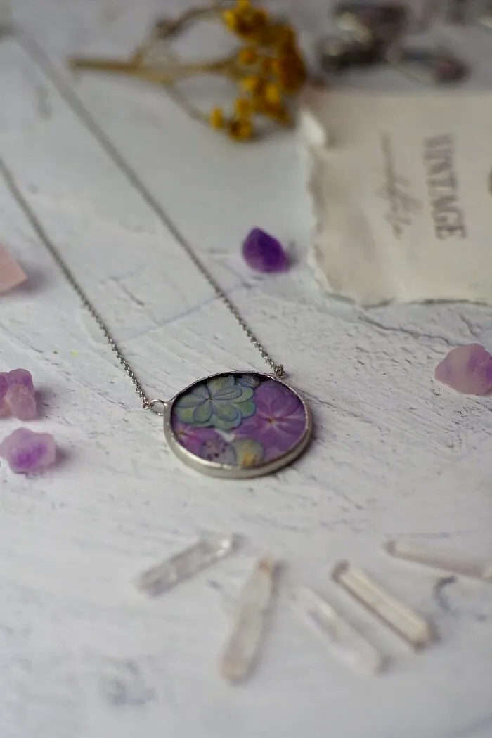 I Made Unique Handmade Tiffany Jewelry From Glass, Real Flowers And Fern