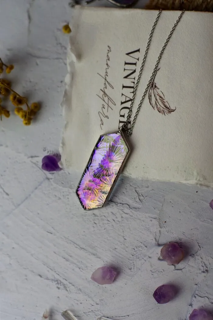I Made Unique Handmade Tiffany Jewelry From Glass, Real Flowers And Fern