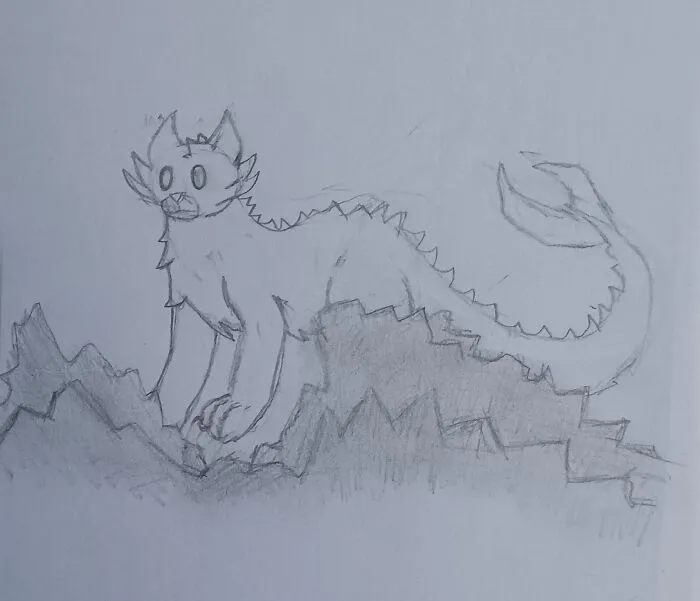 Not The Best Sketch I've Done, But I Am Trying To Improve At My Artistic Skills. This One Is Kinda Of Lazily Drawn Lol. Anyways, I Would See My Oc In My Strangest Of Dreams