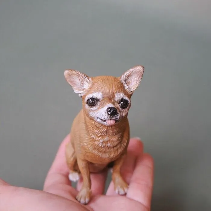 My Collection Of Dog And Cat Sculptures That I Made From Polymer Clay (30 Pics)