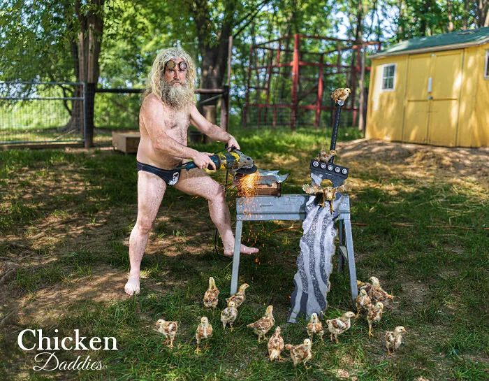 The 2024 Chicken Daddies Calendar Unveils 13 Hilarious Men-Chicken Moments