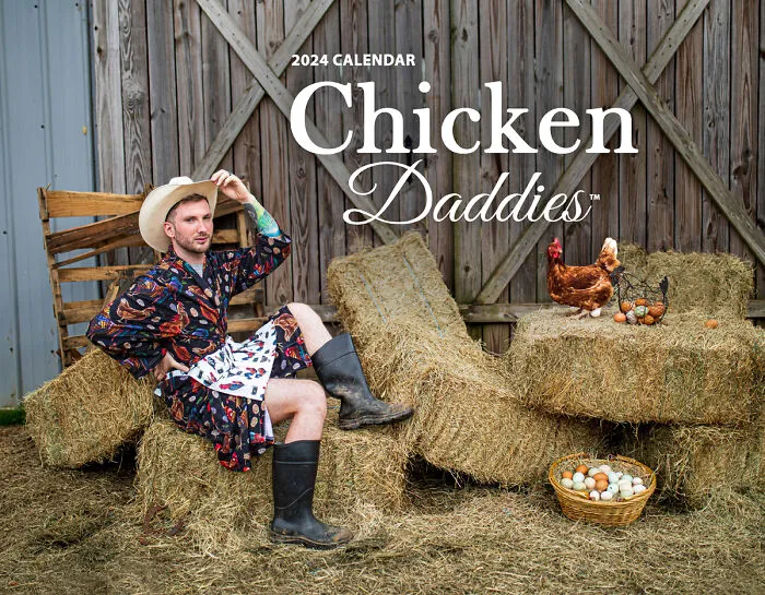 The 2024 Chicken Daddies Calendar Unveils 13 Hilarious Men-Chicken Moments