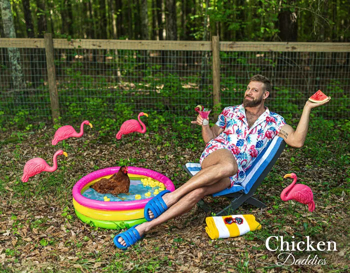 The 2024 Chicken Daddies Calendar Unveils 13 Hilarious Men-Chicken Moments