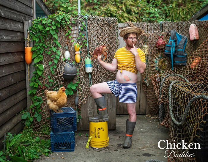 The 2024 Chicken Daddies Calendar Unveils 13 Hilarious Men-Chicken Moments