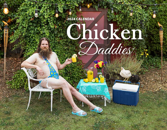The 2024 Chicken Daddies Calendar Unveils 13 Hilarious Men-Chicken Moments