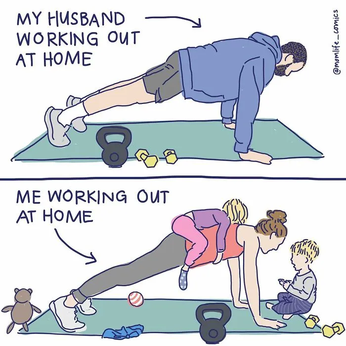 Artist Creates Mom Life Comics To Raise Awareness Of Double Standards And Household Inequality (30 Pics)
