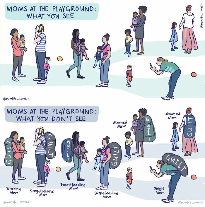 Artist Creates Mom Life Comics To Raise Awareness Of Double Standards And Household Inequality (30 Pics)