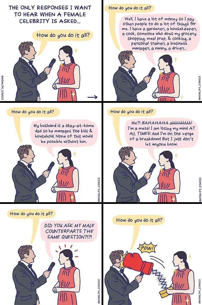 Artist Creates Mom Life Comics To Raise Awareness Of Double Standards And Household Inequality (30 Pics)