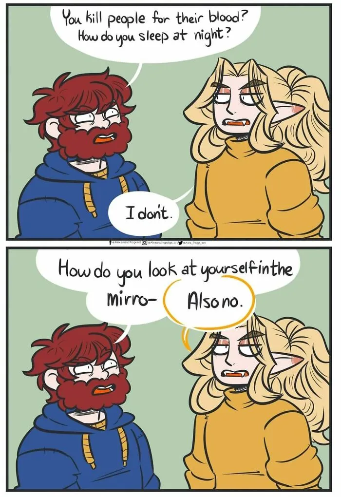 44 Humorous Comics About Supernatural Beings Living Simple Everyday Lives Created By This Artist