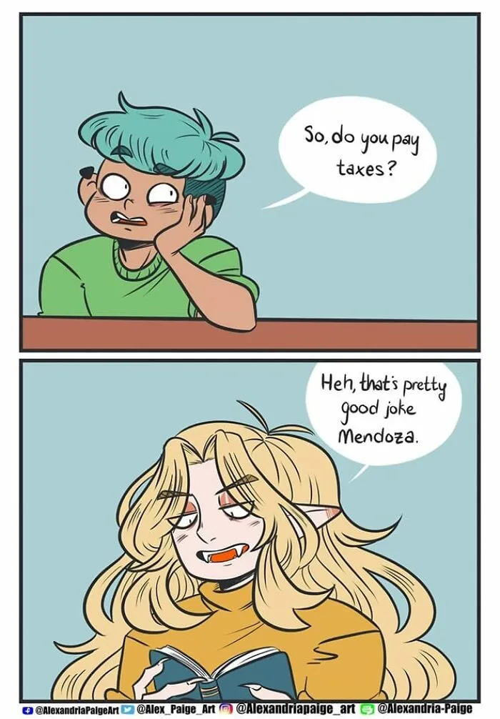 44 Humorous Comics About Supernatural Beings Living Simple Everyday Lives Created By This Artist