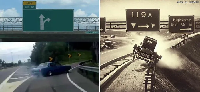 20 AI Recreations Of Popular Memes Shown As If They Were Captured Back In Time