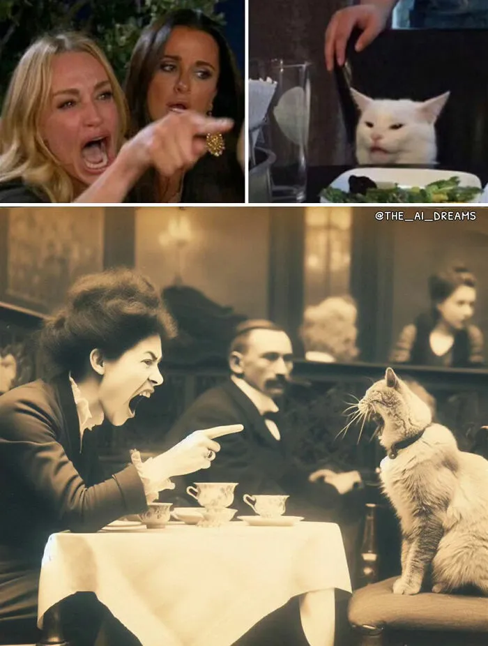 20 AI Recreations Of Popular Memes Shown As If They Were Captured Back In Time