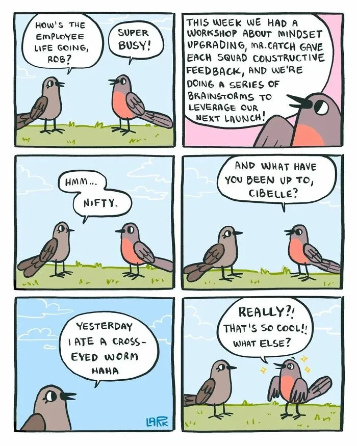 40 Funny Comics About A Cat Hiring Birds In His Company By This Brazilian Artist