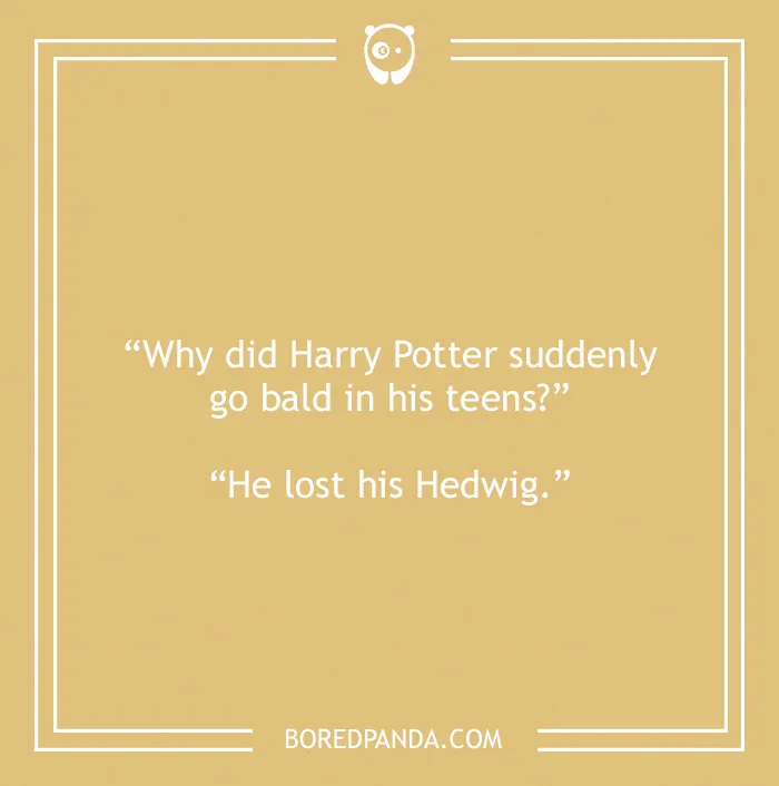 Bald joke about Harry Potter 