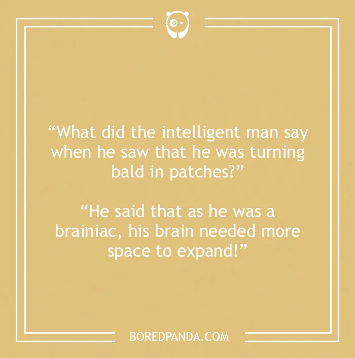 Balding? Brain Room Upgrade
