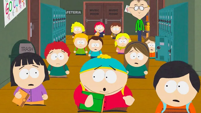 South Park characters in a school 