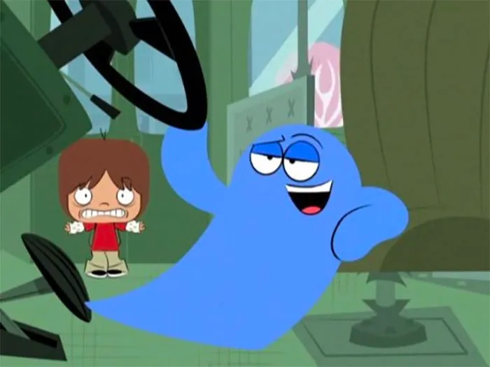 Mac and Bloo in a school bus 