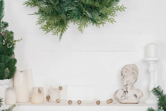 Form a Mantel-style Shelf in the Bathroom