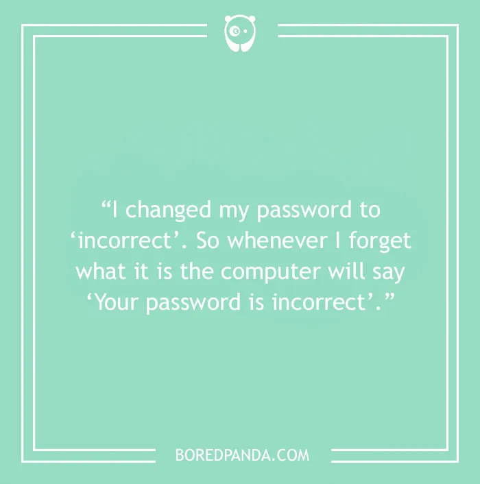 Computer joke about password