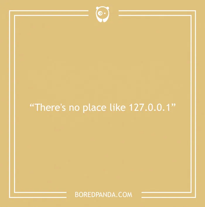 Computer joke about 127.0.0.1