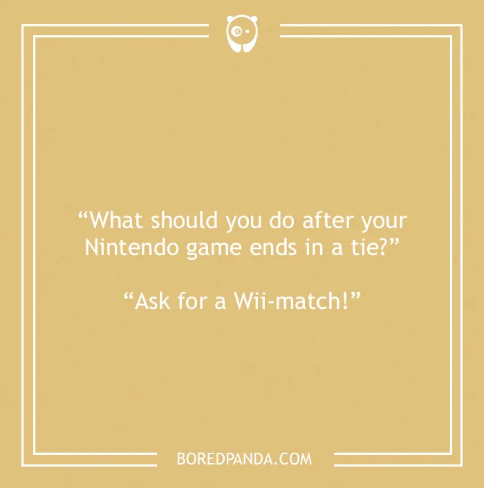 Computer joke about Nintendo game ending in a tie 