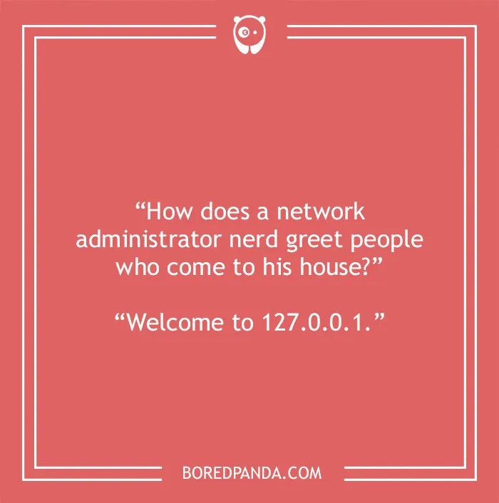 Computer joke about 127.0.0.1