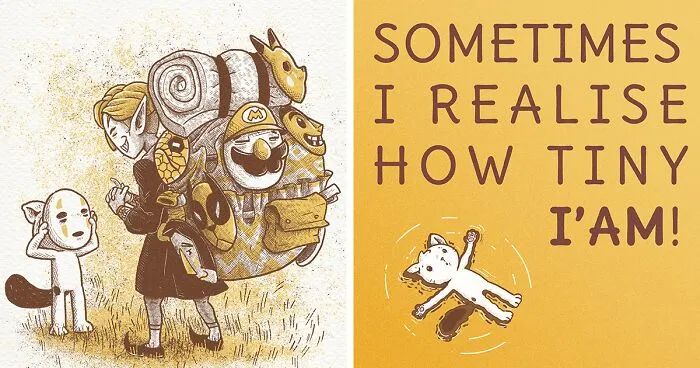 I Made 20 New Illustrations About An Introverted Cat Showing That It's Ok To Be Alone Sometimes (New Pics)