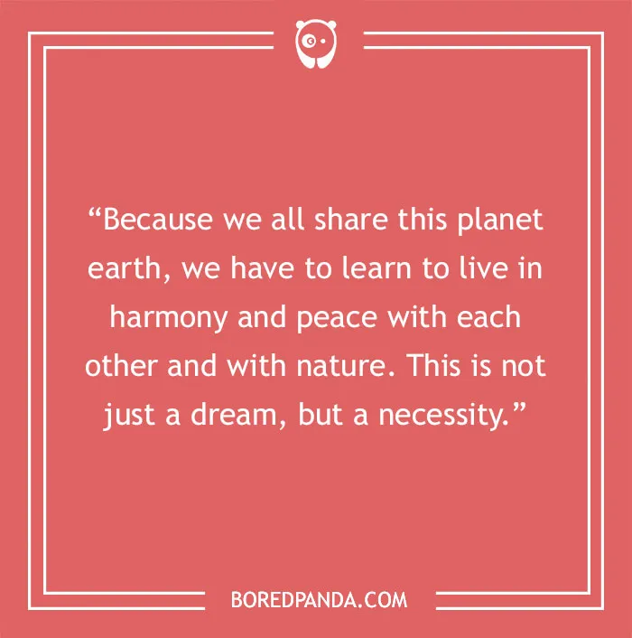 Dalai Lama quote about earth