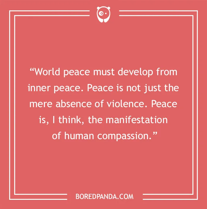 Dalai Lama quote about inner peace