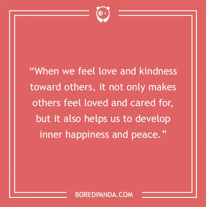 Dalai Lama quote about love and kindness toward others