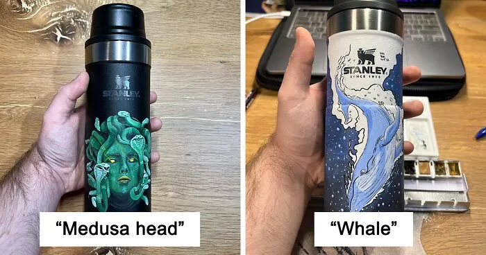 13 Realistic Drawings I Created On 'Stanley' Thermoses