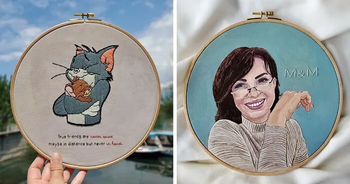 I Am An Embroidery Artist Who Captures Entire Landscapes And People's Portraits In My Artworks (25 Pics)