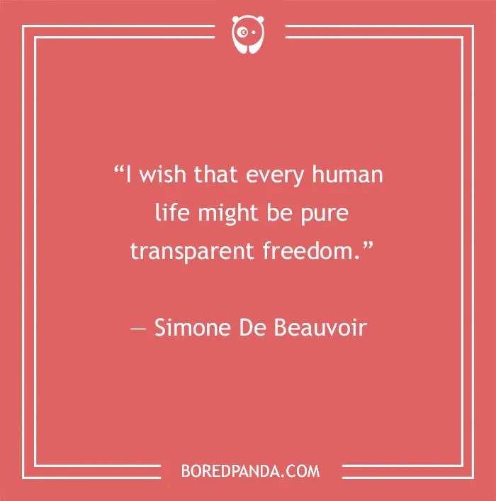 Simone De Beauvoir existentialism quote