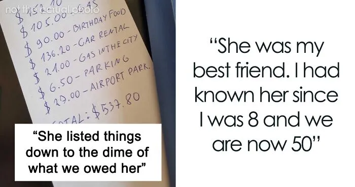Woman Shocked To Get A List Of Everything She Owes Her Friend After Visiting