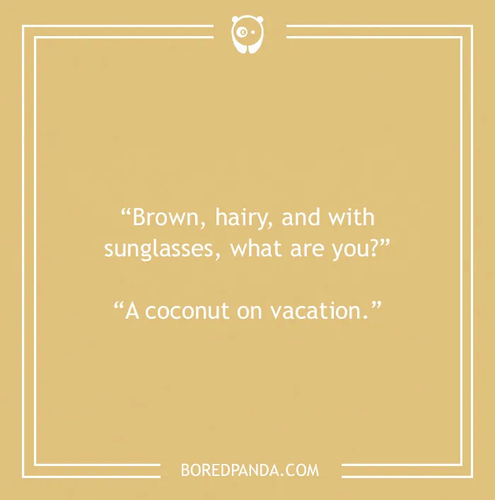Fruit joke about coconut 