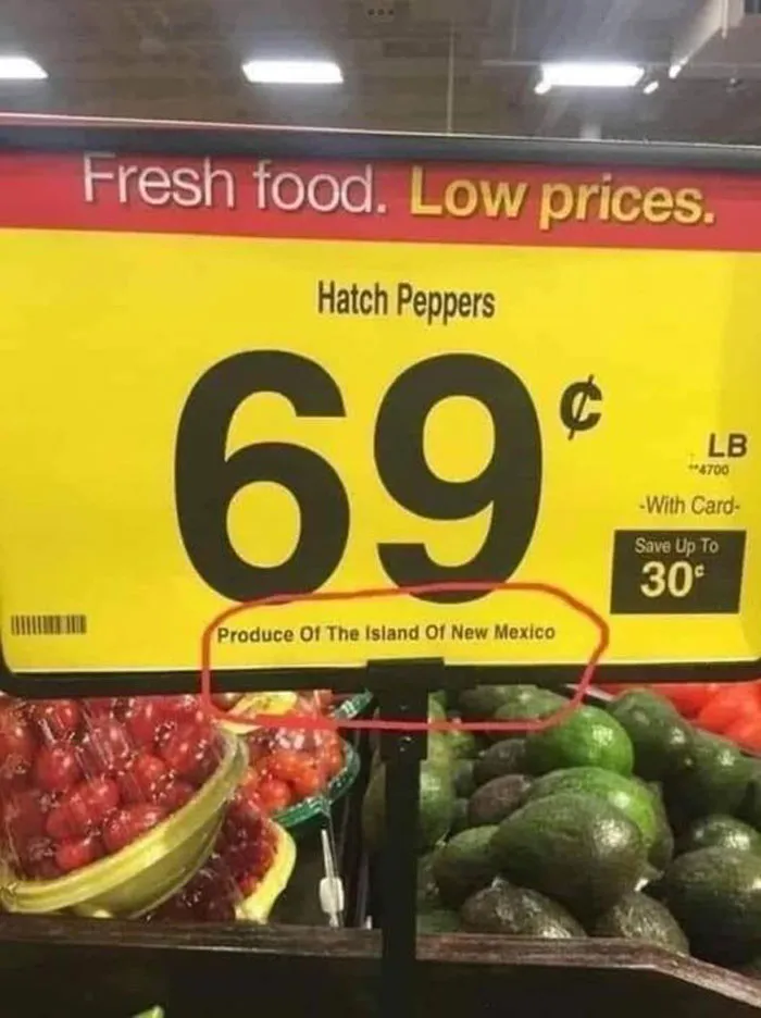 Producto de la isla de Nuevo México