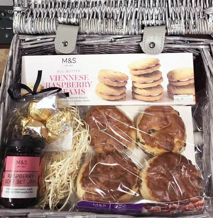 I Have To Work On Christmas Day, So My Employer Has Given Everyone Who's Working Today A Christmas Hamper With Goods