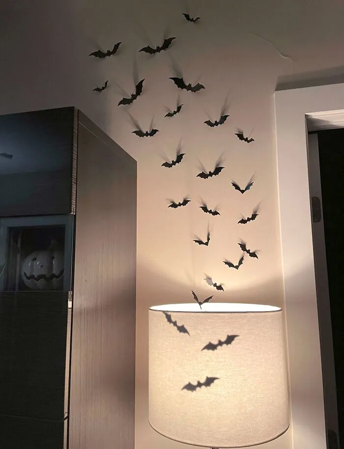 It's Freaking Bats. My Living Room Lamp