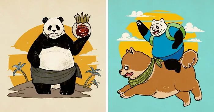 I Draw Illustrations Of Pandas, Here Is The Halloween Edition (13 Pics)