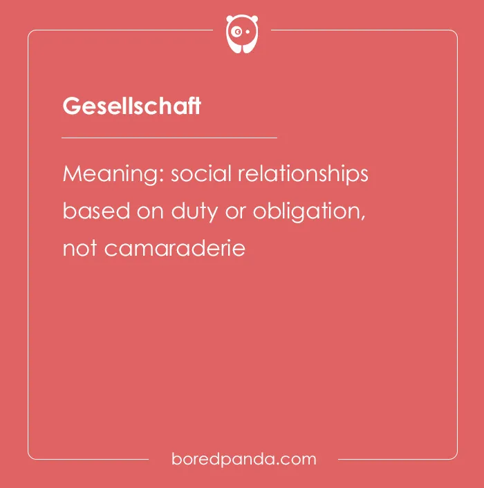 Card showing the hard spelling bee word Gesellschaft with its meaning related to social relationships based on duty or obligation.