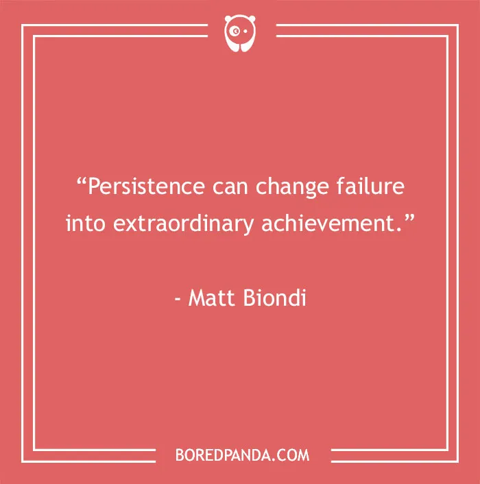 Inspirational sports quote by Matt Biondi on persistence and extraordinary achievement.