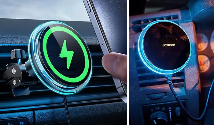 For Magsafe Car Mount Charger: Experience 15w fast wireless charging, maximum stability, and easy one-click operation to keep your phone powered up and secure.