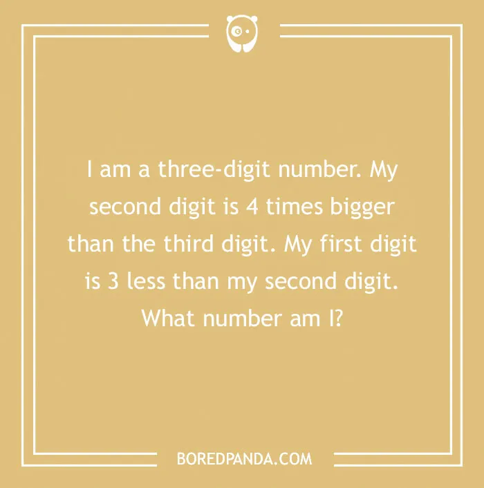 Riddle about finding a three-digit number with clever twists and solutions, involving digit comparisons.