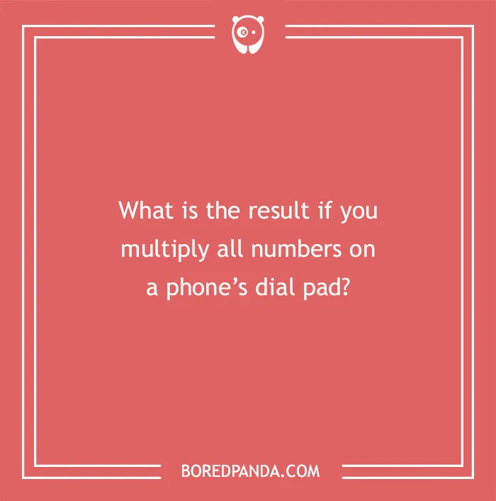 Image of a riddle about multiplying numbers on a phone's dial pad from Bored Panda.