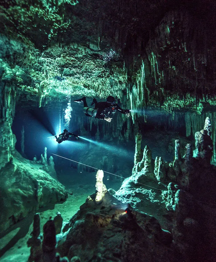 Diving The Flooded Caves In Mexico Feels Like Time Traveling To A Moment Before The Last Ice Age When These Formations Were Dripping Passage Ways To The Spirit World